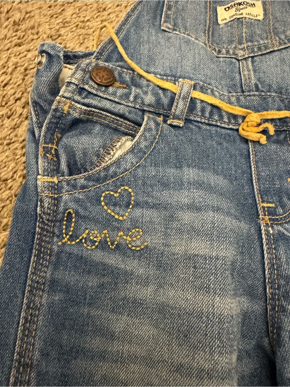 Oshkosh Bgosh Toddler Girl Jean Overalls  Size  2T